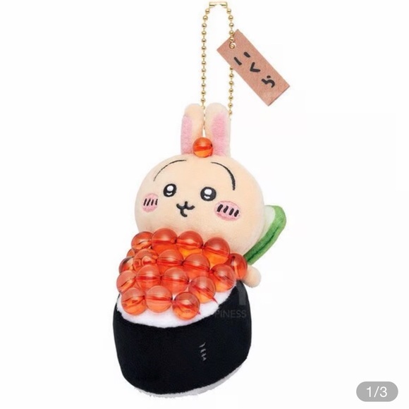 Chiikawa Sushi Salmon Roe Usagi Mascot (plush keychain/charm)